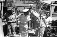 ראש הממשלה בן גוריון ביקר בחיל הים.