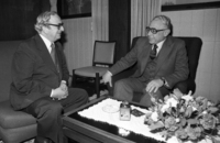 President of State, Itzhak Navon recived today Knesset Speaker Itzhak Berman.