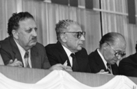 Menahem Begin lecture before the Likud Party members on the Lebanon operation.