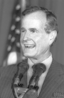Deputy President of USA Geoge Bush arrived to Israel for a few days visit.