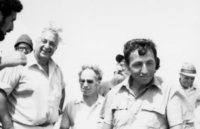 Ariel Sharon participating the inauguration of the new settlement in Samaria, West Bank village Elon More.