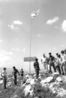 Ariel Sharon participating the inauguration of the new settlement in Samaria, West Bank village Elon More.