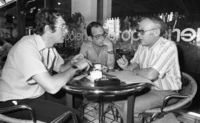 Zeev Shiff interviewing Ehud Olmert.