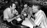Zeev Shiff interviewing Ehud Olmert.