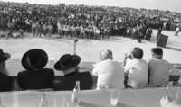 אבן הפינה להתנחלות החדשה, עמנואל, הונחה על ידי שר החקלאות, אריאל שרון.