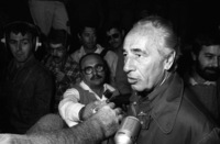 Prime Minister and Defence Minister Itzhak Rabin visiting the Christian Lebanese Legion in the southern part of Lebanon.