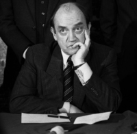France Foreign Minister Chasone Claude at the press conference shortly before he is leaving Israel.