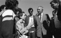 PM Shimon Peres visited the southern town of Ashelon to hear from the first source on the problems the citizens face.