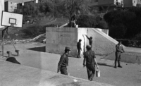 IDF soldiers volunter painting and cleaning Kiryat Shmone.
