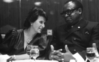 President of Zaire, Mobuto Sese Seko visiting Israel, was the guest of honour in dinner given in his honour.