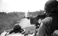 IDF patrol in Lebanon along the town of Tzur.