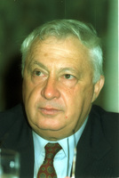 Portraits of Ariel Sharon.