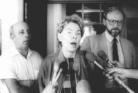 Former US Ambassador to the United Nations Jeane Kirkpatrick came to israel for talks with the Israeli leaders.