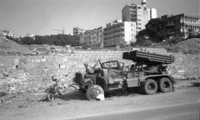A captured PLO Katyusha launcher in Lebanon.