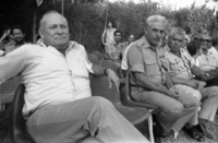 Knesset members visiting the Tel Mond Prison.