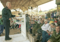 Today the Canadian Tu'Bishvat mission to Israel visited an IDF base in the north of the country to see an excercise specially prepared for the 750 visitors from Canada.