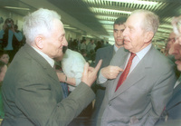 PRESIDENT HERZOG GREETS NEW OLIM.