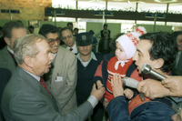 PRESIDENT HERZOG GREETS NEW OLIM.