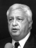 Minister Ariel Sharon at his office in Jerusalem.