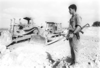 The new settlement of Alfei Menashe under construction.