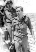 Head of the military lawyers Amnon Strashnov leaving the court after releasing Izat Napso.