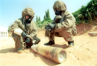 Girl soldiers teaching male soldiers the military warfare.