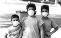 Children of Jerusalem who their parents can't allow financially to send their children to a summer camp are trying to enjoy a little bit on the streets inspite of the dust.