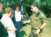 A meeting of girl soldiers who serve as teachers in Arabic language in the Ulpan Akiva.