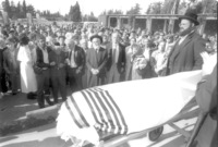 Funeral of the late Amiram Nir who was killed in an accident in South America.