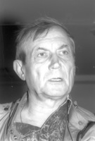 Famous Russian writer Yvgeny Yevtushenko came to Israel and participated at the Russian Avantgarde exhibition.