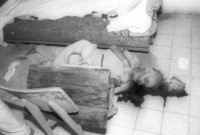 A dead body of an old man was found at his home after his neighbours fell the smell of the body.