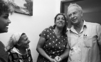Itzhak Rabin visiting the Moshav Hagor trying to persvade the residents to vote for the Labour Party in the comming State Elections.
