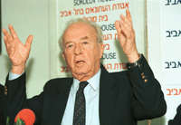 Itzhak Rabin held a press conference at Beit Sokolov, Tel Aviv".