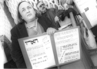 Some leftists demonstrated in front of the Press Club in Tel Aviv, against the occupation of the Palestinian territories.