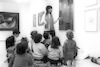 School children visiting the Museum of Art in Tel Aviv.