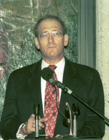 On 30 November 1993 Israel President Ezer Weizman held a reception at his residence in Jerusalem for the county's newly elected mayors and the new heads of municipal authorities of the biggest towns of Israel: Jerusalem - Ehud Olmert, Tel Aviv - Roni Milo and haifa - Amram Mitzna".