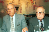 PM Itzhak Shamir participated the yearly meeting with the local and foreign press at Beit Sokolov in Tel Aviv.