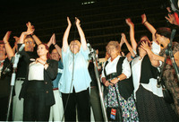 Peace activists claimed that their demonstration in Tel Aviv on Saturday evening 4 September 1993 attracted 200,000 people.