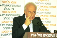 Israel premier Itzhak Rabin made a staunch defence of his government's policies in relation to the Israel-PLO agreement and continuing negotiations.
