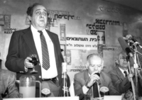 The Israel Press Association hosted Prime Minister Itzhak Shamir in Tel Aviv.