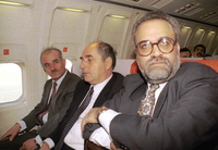 PM Itzhak Rabin and PLO Chairman Yasser Arafat, met for the second time on 12 December 1993 this time in Cairo and hosted by Egypt's President Husni Mubarak.