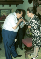 The British millionaire Robert Maxwell visited the widow of Israeli famous painter Reuven Rubin.