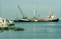 SINKING SYRIAN SHIP RESCUED BY ISRAEL.