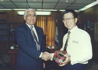 ISRAEL PDLICE MINISTER MEETS SINGAPORE'S POLICE COMMISSIONER.