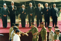 ISRAEL AND JORDAN SIGN PEACE TREATY.