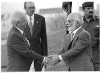 KING HUSSEIN VISITS ISRAEL.