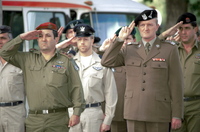 Poland's Chief of Staff Tadeusz Wilecki with Israel Chief of Staff Lieutenant General Ehud Barak.
