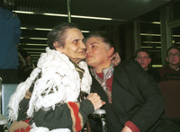 An elderly Righteous gentile from Sarajevo - has arrived safely in Israel on a mercy flight arranged to carry her, her family and 40 Jews from war torn Bosnia.