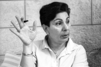 Hanna Ashravi spokeswoman of the PLO.