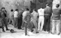 Following an illegal demonstration by local Arabs, the IDF detained several demonstrators.